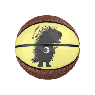Mini Ballon De Basket Cute drôle porc-épic avec dessin animé de banjo