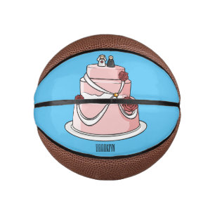 Mini Ballon De Basket dessin animé de gâteau mariage
