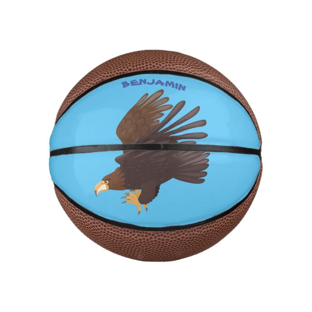 Mini Ballon De Basket dessin humoristique d'aigle royal (Devant)
