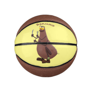 Mini Ballon De Basket Drôle affamé pulette affamée dessin animé