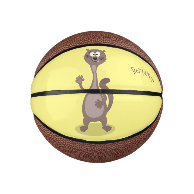 Mini Ballon De Basket Drôle dessin animé en toile (Devant)