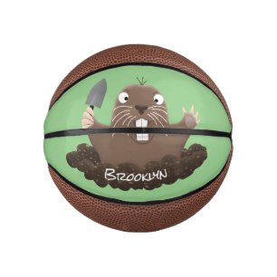 Mini Ballon De Basket Drôle gopher de poche creusant dessin dessin de de