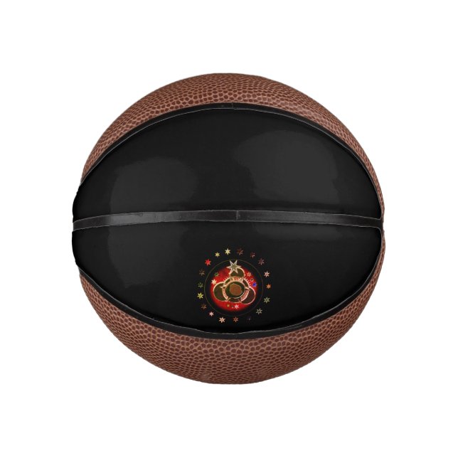 Mini Ballon De Basket Étoiles de basket (Devant)