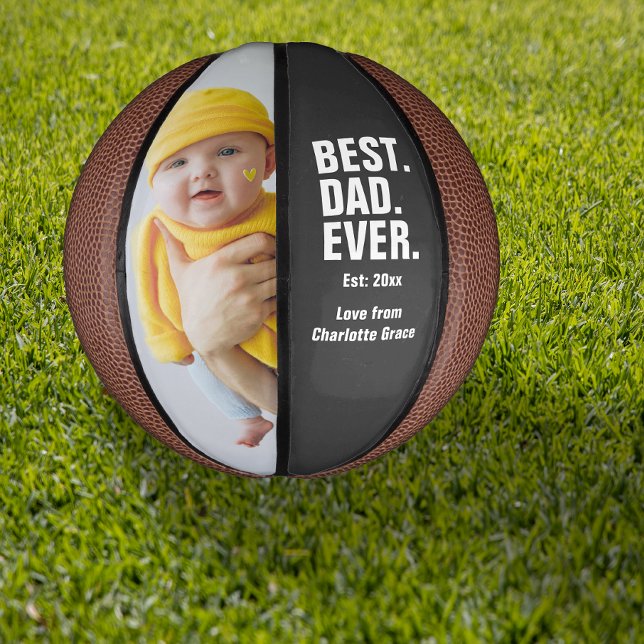 Mini Ballon De Basket Fête des pères personnalisée cadeau photo meilleur (Créateur téléchargé)