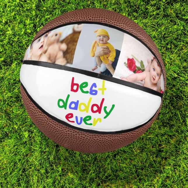 Mini Ballon De Basket Fête des pères unique personnalisée de meilleur pa (Créateur téléchargé)
