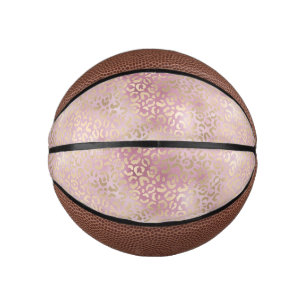 Mini Ballon De Basket Fille Empreinte de léopard rose
