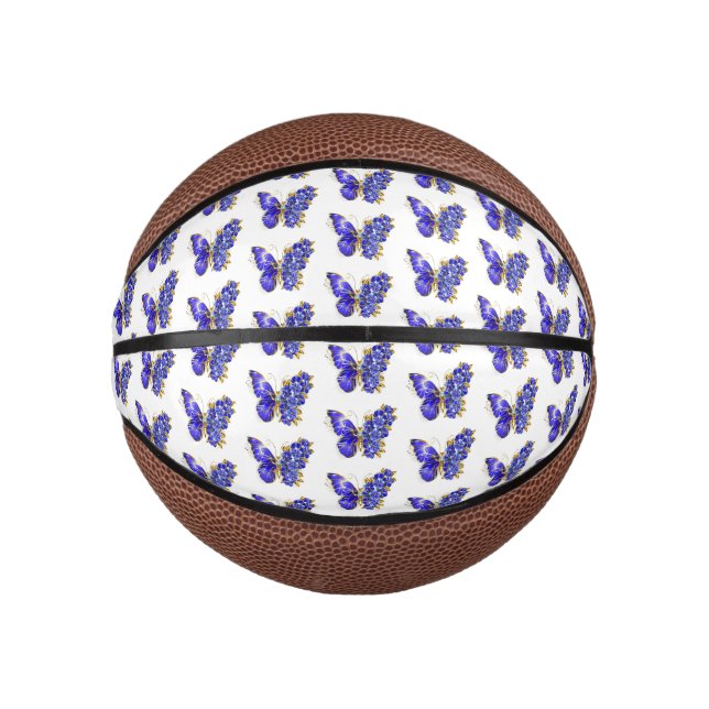 Mini Ballon De Basket Flower Sapphire Butterfly (Devant)