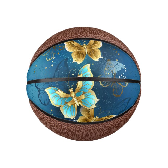 Mini Ballon De Basket Golden butterflies (Devant)