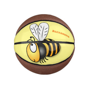 Mini Ballon De Basket Illustration de dessin animé d'abeilles joyeux