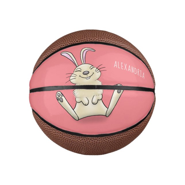 Mini Ballon De Basket Illustration de dessin de lapin lapin mou (Devant)