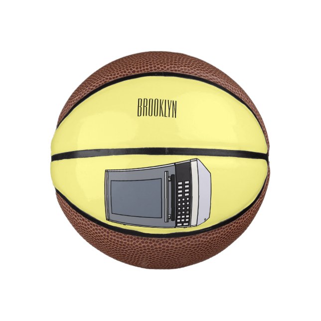 Mini Ballon De Basket Illustration de dessin sur micro-ondes (Devant)