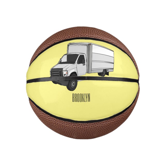 Mini Ballon De Basket Illustration de la caricature du camion-boîte (Devant)