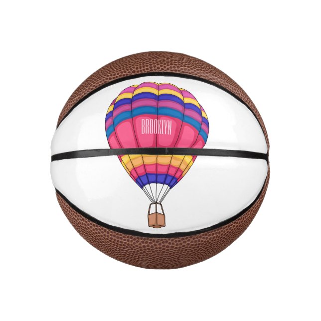 Mini Ballon De Basket Illustration de la montgolfière (Devant)