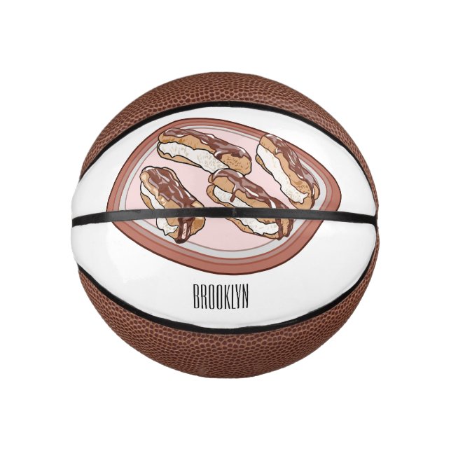 Mini Ballon De Basket Illustration de l'éclair de chocolat (Devant)