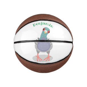 Mini Ballon De Basket Illustration drôle de pigeon curieux