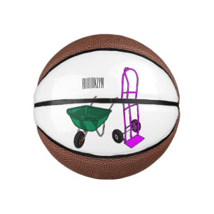 Mini Ballon De Basket Illustration du chariot à roues et du chariot à ma