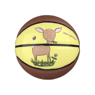 Mini Ballon De Basket Illustration d'une jolie dessin de cerf de bébé he