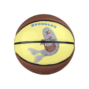 Mini Ballon De Basket Joli dessin animé sur le phoque du Groenland