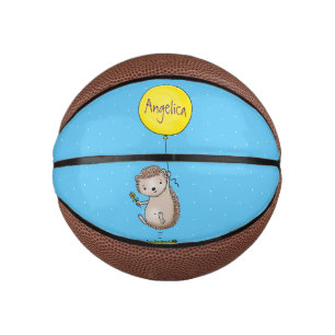 Mini Ballon De Basket Joli hérisson et motif de dessin animé de ballon