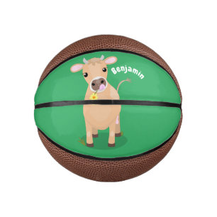 Mini Ballon De Basket Joli joli maillot de vache et dessin de fleurs