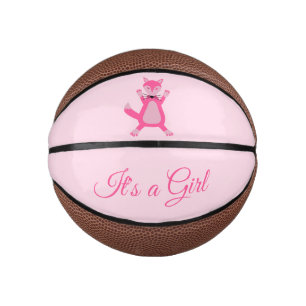 Mini Ballon De Basket Joli rose bébé fille Fox Custom Genre Révéler