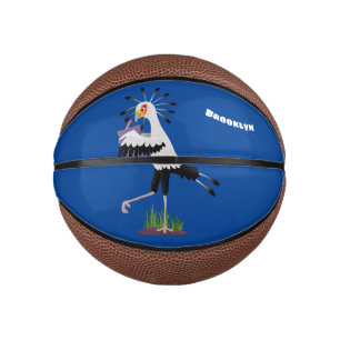 Mini Ballon De Basket Le mignon secrétaire oiseau écrire des notes dessi