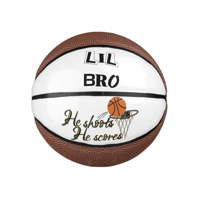 Mini Ballon De Basket Lil Bro - Mini basket-ball sur mesure (Devant)