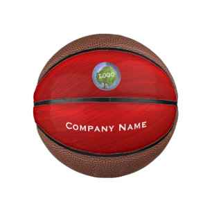 Mini Ballon De Basket Logo d'entreprise Mini rouge