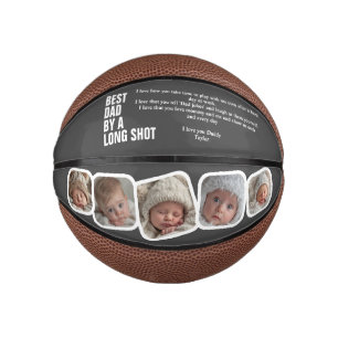 Mini Ballon De Basket Meilleur Papa de loin personnalisé pour la fête de