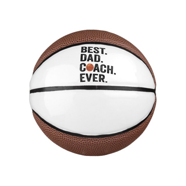 Mini Ballon De Basket Meilleur Papa Entraîneur Toujours Basketball Père  (Devant)