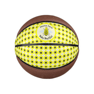 Mini Ballon De Basket Mignonne bébé jaune Abee Genre Révéler Neutre Pers