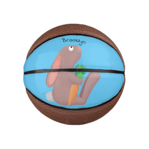 Mini Ballon De Basket Mignons lapin lapin lapin assis avec dessin de car