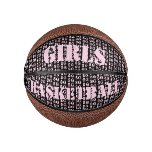 Mini Ballon De Basket Mini-filles mini-filles en texte rose mou