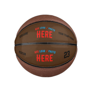 MINI BALLON DE BASKET MODERNE ET MODERNE PERSONNALISABLE BROWN VÉRIFIÉ
