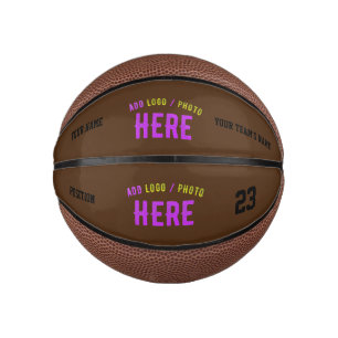 MINI BALLON DE BASKET MODERNE ET MODERNE PERSONNALISABLE BROWN VÉRIFIÉ
