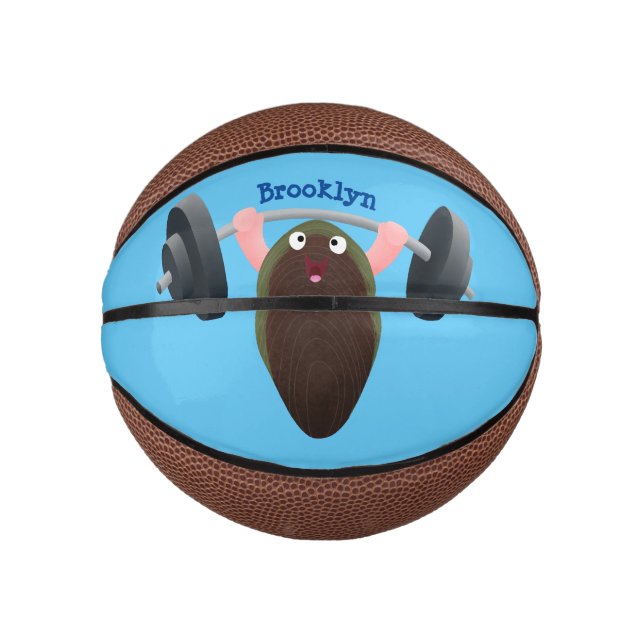 Mini Ballon De Basket Moule amusante travaillant sur l'illustration de d (Devant)