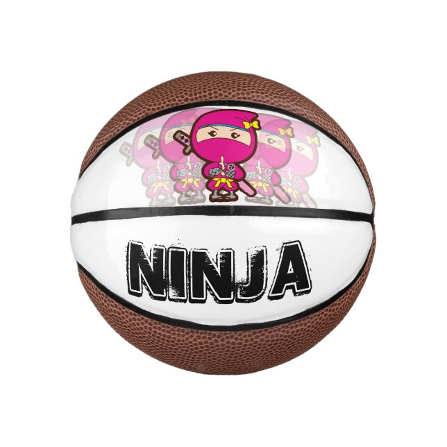 Mini Ballon De Basket Ninja Girl (Devant)