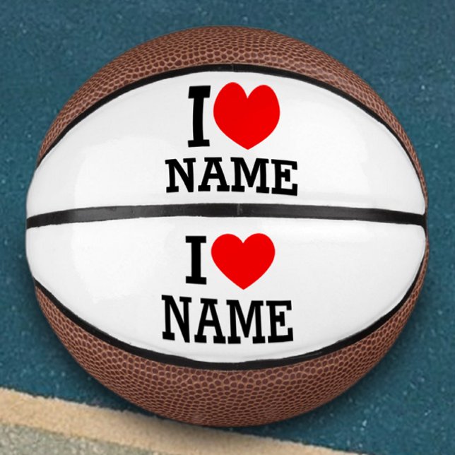 Mini Ballon De Basket Nom du coeur (Créateur téléchargé)