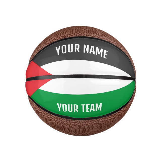 MINI BALLON DE BASKET PALESTINE DE BASKETBALL SPORT PERSONNALISÉ (Devant)