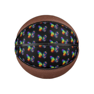 Mini Ballon De Basket Papillon arc-en-ciel