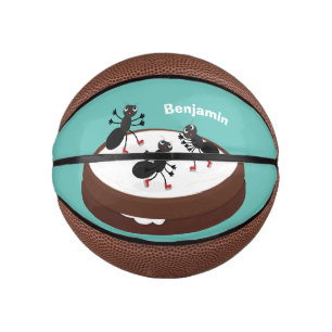 Mini Ballon De Basket Patinage sur glace de fourmis joyeuses sur dessin