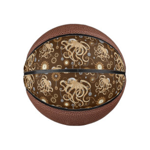 Mini Ballon De Basket Poulpe Steampunk Rétro Fantastique Mécanique