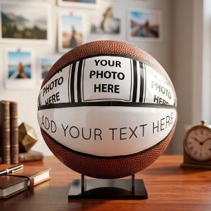 Mini Ballon De Basket Simple 3 photos et ajouter du texte - Télécharger 