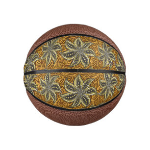 Mini Ballon De Basket Style Batik Floral Abstrait africain