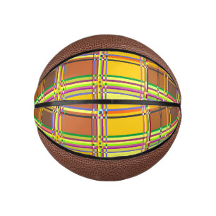 Mini Ballon De Basket Tissu coloré des Caraïbes Madras Tartan
