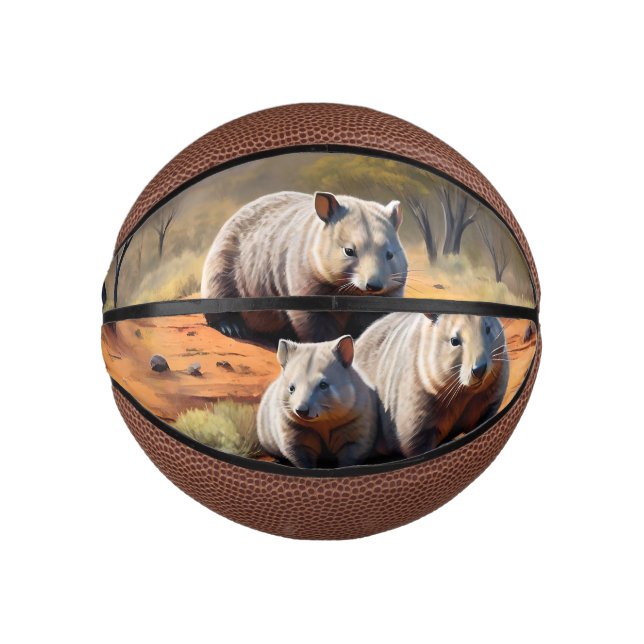 Mini Ballon De Basket Trio Extérieur : Wombat Wanderers, (Devant)
