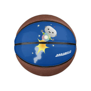 Mini Ballon De Basket Un mignon robot volant dans l'espace dessin animé