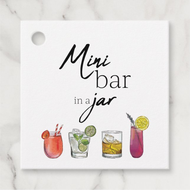 Mini Bar in a Jar Tags (Front)