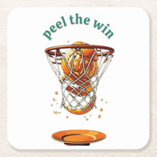 Mini Basketball Hoop Square Paper Coaster