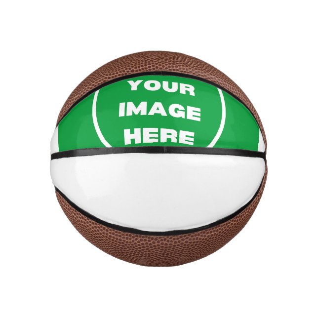 Mini Basketball - Personalized - Add Image / Text  (Front)